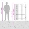vidaXL Poartă de gard Gri 103 x 200 cm Oțel vopsit electrostatic