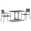 vidaXL Set mobilier de grădină, 3 piese, gri