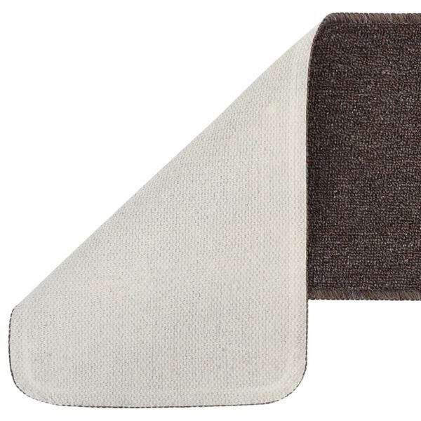 vidaXL Covorașe de scări, 15 buc., maro, 60x25 cm, dreptunghiular