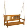 vidaXL Leagăn de grădină natural 110 x 56 x 58 cm Lemn Solid de Acacia