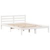 vidaXL Cadru de pat fără saltea, alb, 140x200 cm, lemn masiv pin