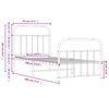 vidaXL Cadru pat metalic cu tăblii de cap/picioare, negru, 90x190 cm