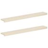 vidaXL Pervazuri 2 buc. Alb 110 x 15 x 2 cm Lemn de stejar masiv