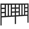 vidaXL Tăblie de pat, negru, 166x4x100 cm, lemn masiv de pin
