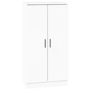 vidaXL Pantofar, alb extralucios, 55x35x108 cm, lemn prelucrat