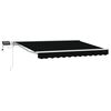 vidaXL Cadru manual de marchiză cu LED-uri Negru și Alb 3 x 2,5 m