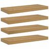 vidaXL Raft de perete 4 buc. Maro 60 x 23,5 x 3,8 cm Lemn prelucrat