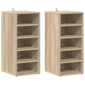 vidaXL Pantofare, 2 buc., stejar sonoma, 31,5x35x70 cm, PAL