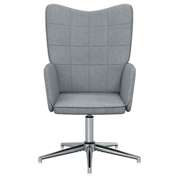 vidaXL Scaun de relaxare, gri deschis, material textil