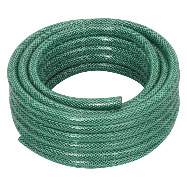 vidaXL Furtun de grădină cu set de racorduri, verde, 0,5", 10 m, PVC