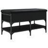vidaXL Bancă de pantofi, negru, 82x42x45 cm, lemn prelucrat