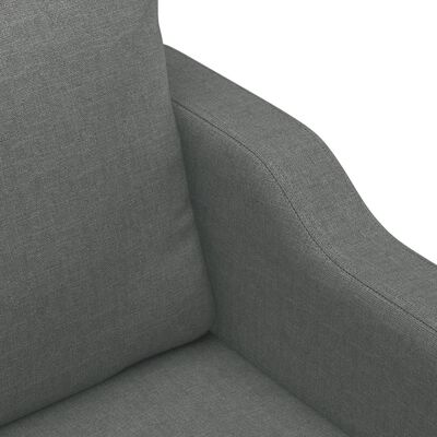 vidaXL Canapea cu 2 locuri, gri închis, 120 cm, material textil