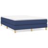 vidaXL Pat box spring cu saltea, albastru, 140x200 cm, textil