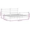 vidaXL Cadru pat metalic cu tăblie de cap/picioare&nbsp;, alb, 183x213 cm