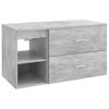 vidaXL Set de mobilier pentru baie 2 buc. Gri Beton Lemn prelucrat