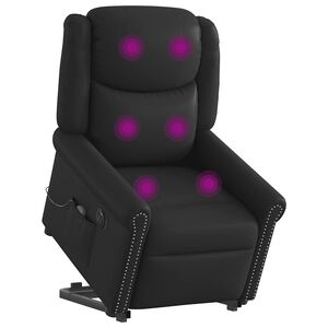 vidaXL Scaun electric pentru masaj &icirc;n picioare neagră lucioasă