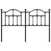 vidaXL Tăblie de pat de schimb metalică, negru, 135 cm
