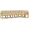 vidaXL Set de canapele de exterior cu pernă 6 pcs Alb și Bej Poliester