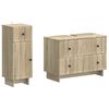 vidaXL Set de dulapuri pentru baie, 2 piese EDE Stejar Sonoma