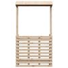 vidaXL Masă bar de exterior cu acoperiș, 112,5x57x195,5 cm, lemn masiv