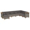 vidaXL Set canapele de grădină cu perne, 8 piese, gri, poliratan