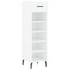 vidaXL Pantofar, alb, 30x35x105 cm, lemn compozit