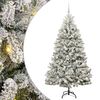 vidaXL Brad de Crăciun artificial 180 cm 300 LED-uri Alb cald