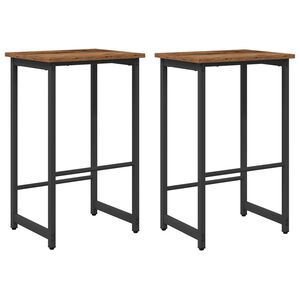 vidaXL Scaun de bar 2 buc. Lemn vechi 40 x 32 x 74 cm Lemn prelucrat