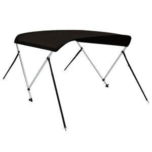 vidaXL Parasolar barcă Bimini cu 2 arcuri, negru, 150x120x110 cm