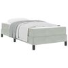 vidaXL Pat cu arcuri cu saltea Gri deschis 100 x 210 cm țesătură