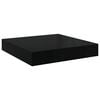 vidaXL Raft de perete suspendat negru extralucios, 23x23,5x3,8 cm, MDF