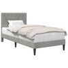 vidaXL Cadru de pat cu headboard Gri deschis 100 x 200 cm Catifea