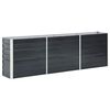 vidaXL Strat &icirc;nălțat de grădină antracit 240x40x77 cm oțel galvanizat