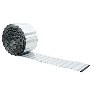 vidaxl Bordură de gazon Argintiu 1000 x 15 x 0.03 cm Oțel galvanizat