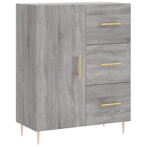 vidaXL Servantă, gri sonoma, 69,5x34x90 cm, lemn compozit