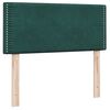 vidaXL Pat box spring cu saltea, verde închis, 100x210 cm, catifea
