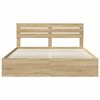 vidaXL Cadru de pat cu headboard Sonoma 180 x 200 cm Lemn de pin masiv
