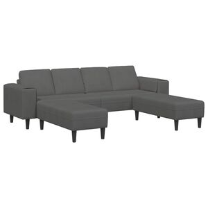 vidaXL Canapea Gri &icirc;nchis 250 x 188 x 76 cm Țesătură din corduroy