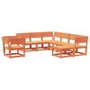 vidaXL Set mobilier pentru grădină 8 piese,maro ceruit, lemn masiv pin