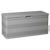 vidaXL Ladă de depozitare pentru grădină, gri, 117 x 45 x 56 cm