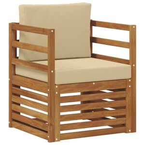 vidaXL Set de canapele de exterior cu pernă natural 67 x 63 x 73 cm