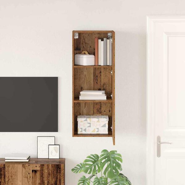 vidaXL Dulap TV de perete Lemn Vechi 40,5 x 30 x 102 cm Lemn compozit