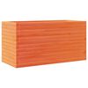 vidaXL Jardinieră grădină, maro ceruit, 90x40x46 cm, lemn masiv pin