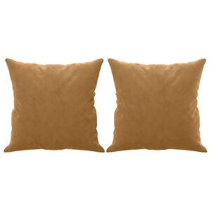 vidaXL Perne decorative, 2 buc., maro, 40x40 cm, catifea