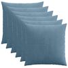 vidaXL Husă pentru pernă 6 pcs ALMELO albastru 65 x 65 cm cord