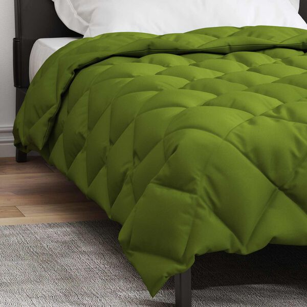 vidaXL Duvet de iarnă Verde 220 x 140 cm Microfibră