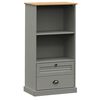 vidaXL Bibliotecă VIGO, gri, 60x35x114,5 cm, lemn masiv de pin