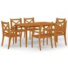vidaXL Set mobilier de grădină, 7 piese, lemn masiv de acacia