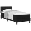 vidaXL Pat cu arcuri cu headboard Manual Negru 80 x 200 cm țesătură