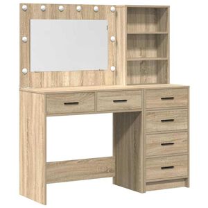 vidaXL Masă de Machiaj 2 buc. Maro 78,5 x 41 x 135 cm Lemn prelucrat